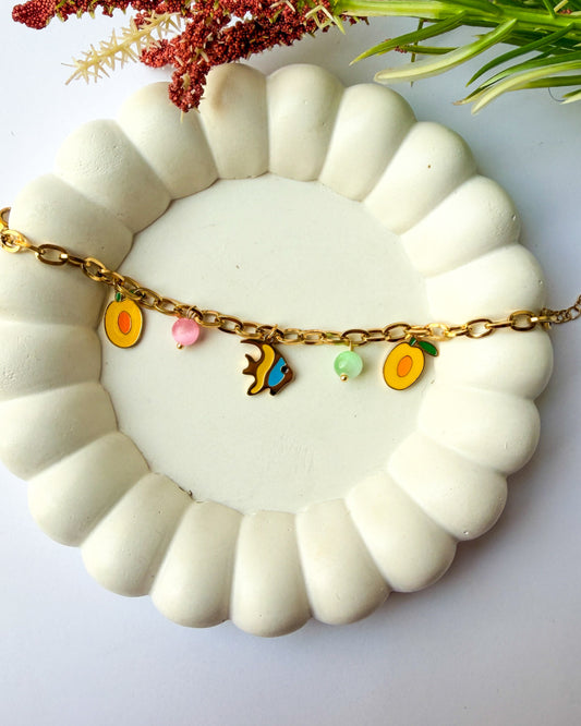 Fish charm bracelet