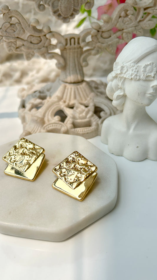 Crushed geometric earrings