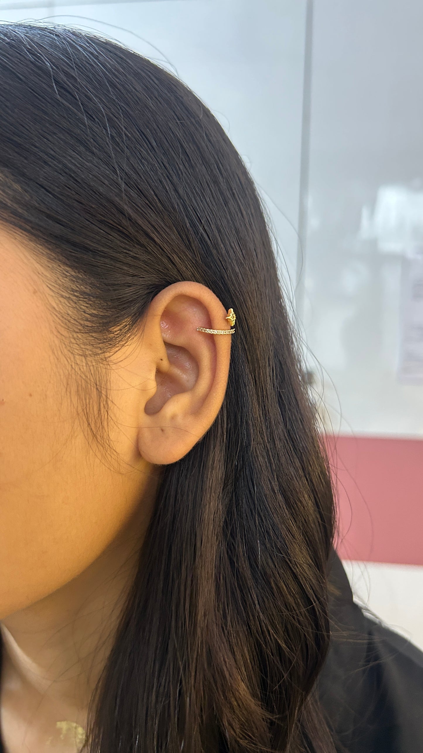 Nova star no piercing press on Earcuff- single