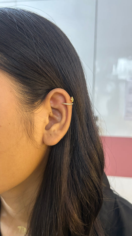 Nova star no piercing press on Earcuff- single