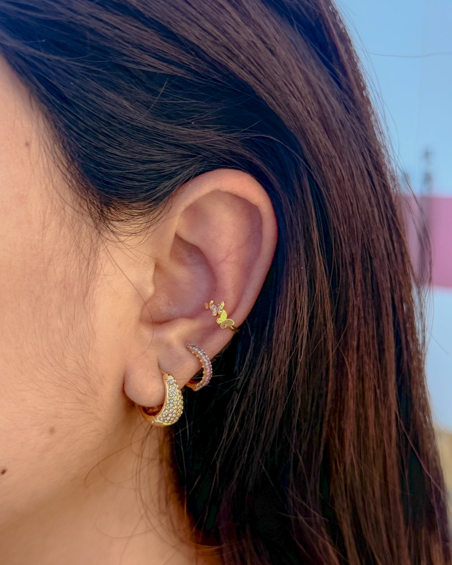 Butterfly no piercing Earcuffs