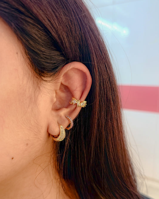 geometric stone no piercing Earcuffs