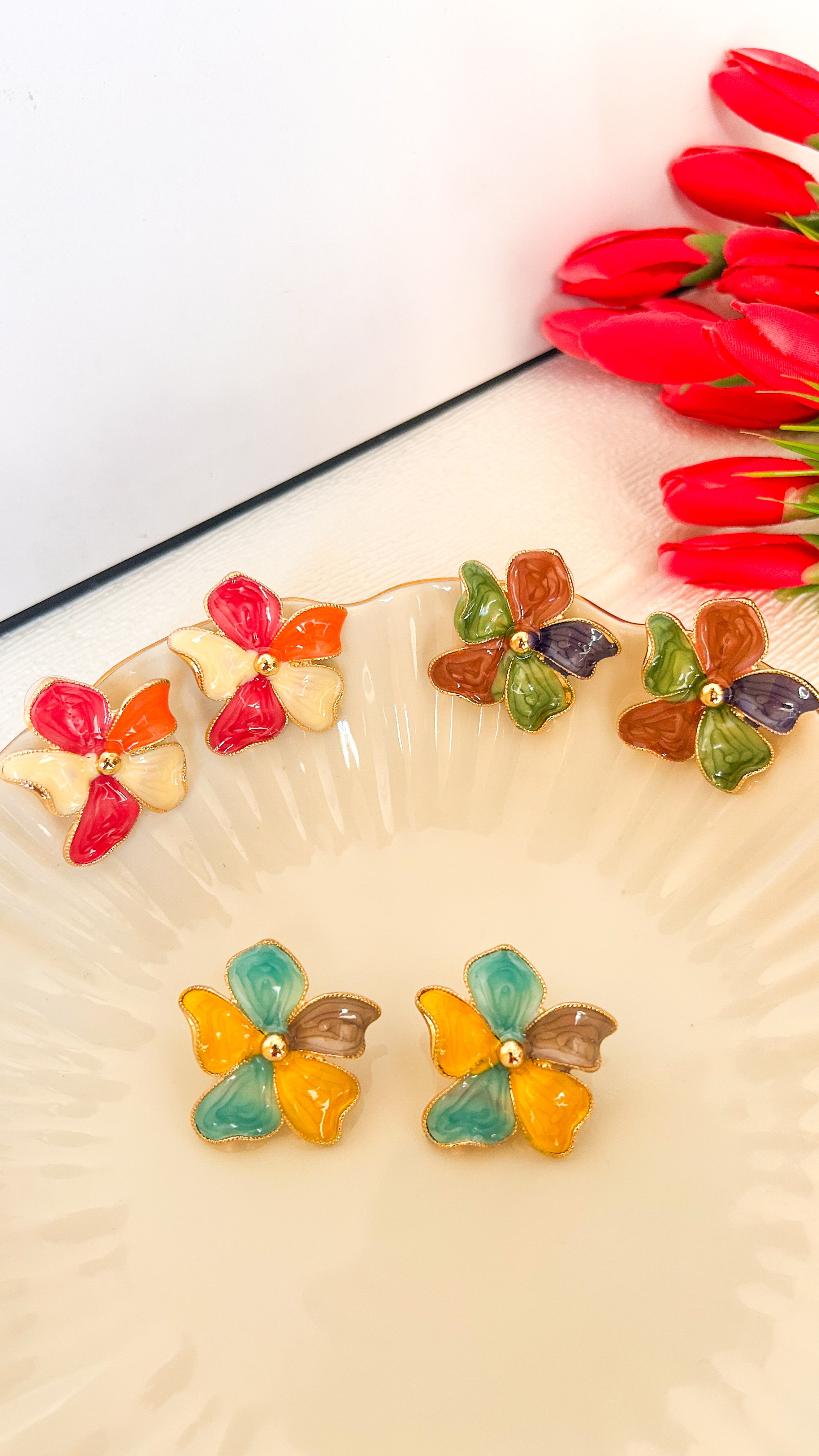 Multi Stud Multi flower studs – AllThingsPrettyByM