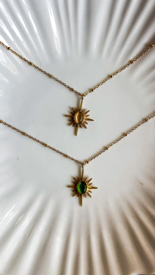 Sun stone necklace