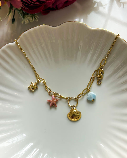 Beachy charm necklace