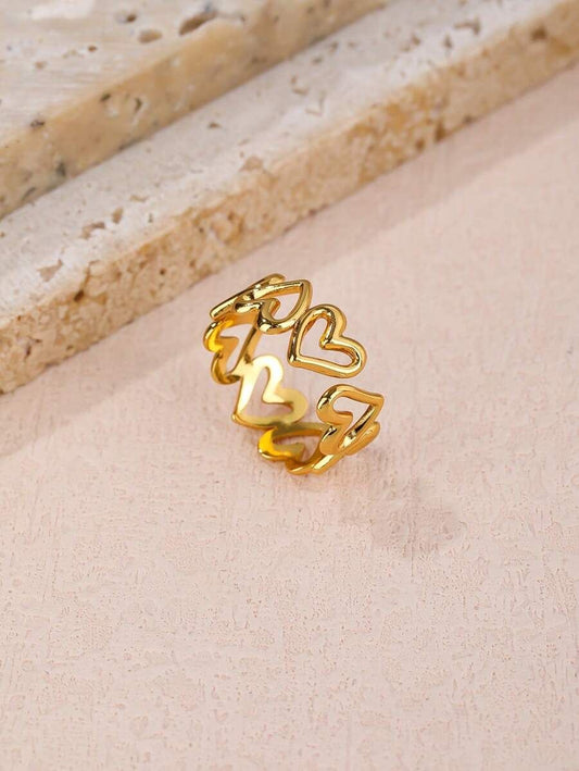 Heart link ring
