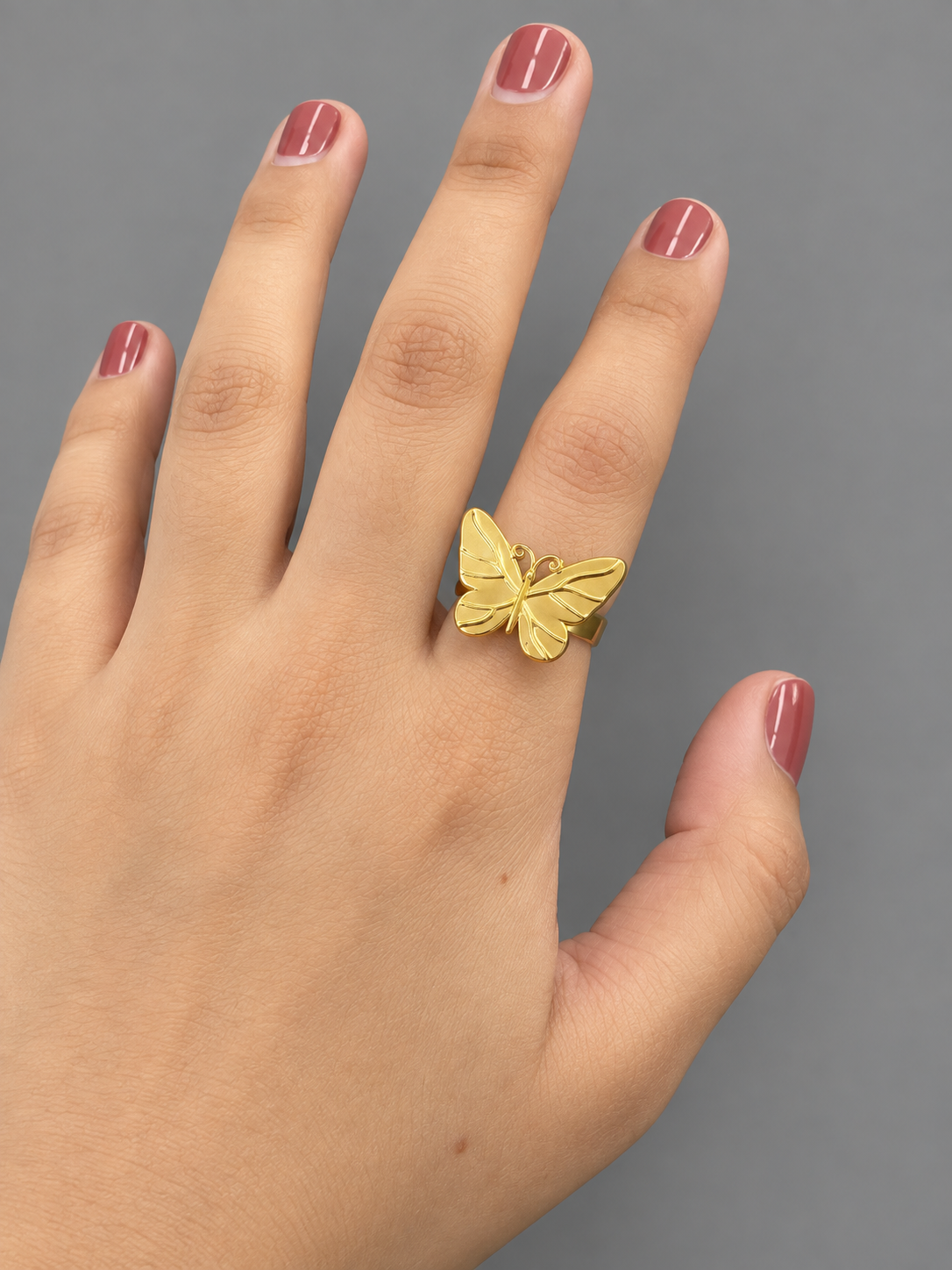 Butterfly adjustable ring size 5
