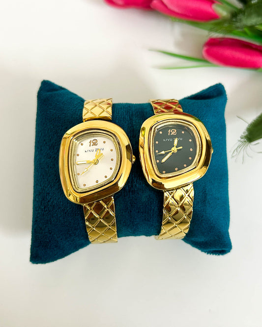 Mesh pattern thin wrist baby size watch
