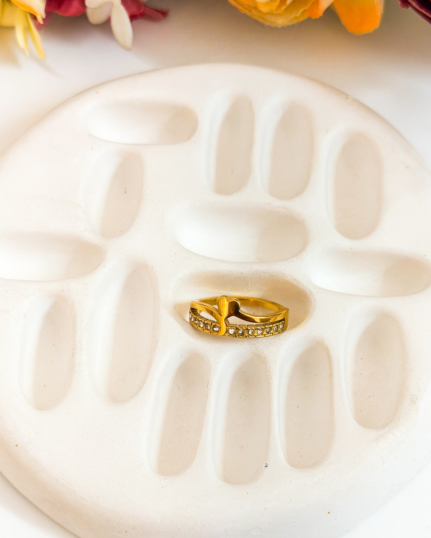 Layered heart premium ring