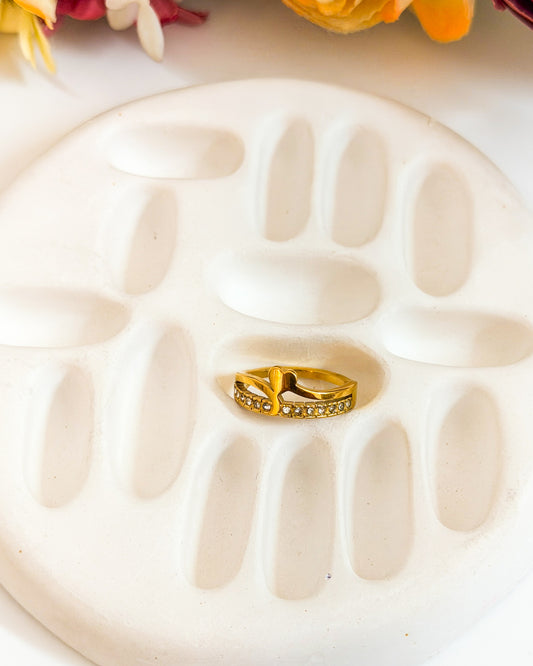 Layered heart premium ring