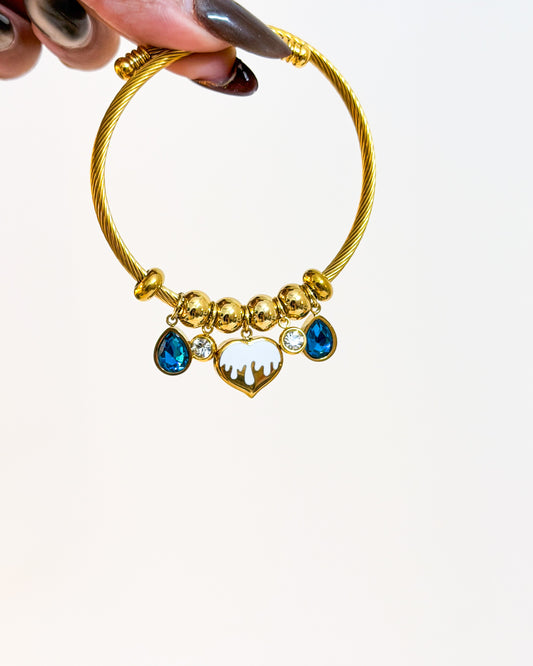 Dripping heart bracelet