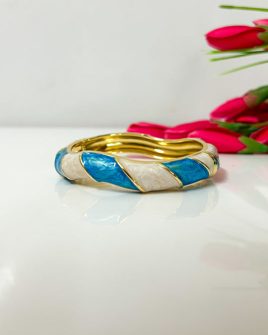 Blue-white swirl Italian bracelet