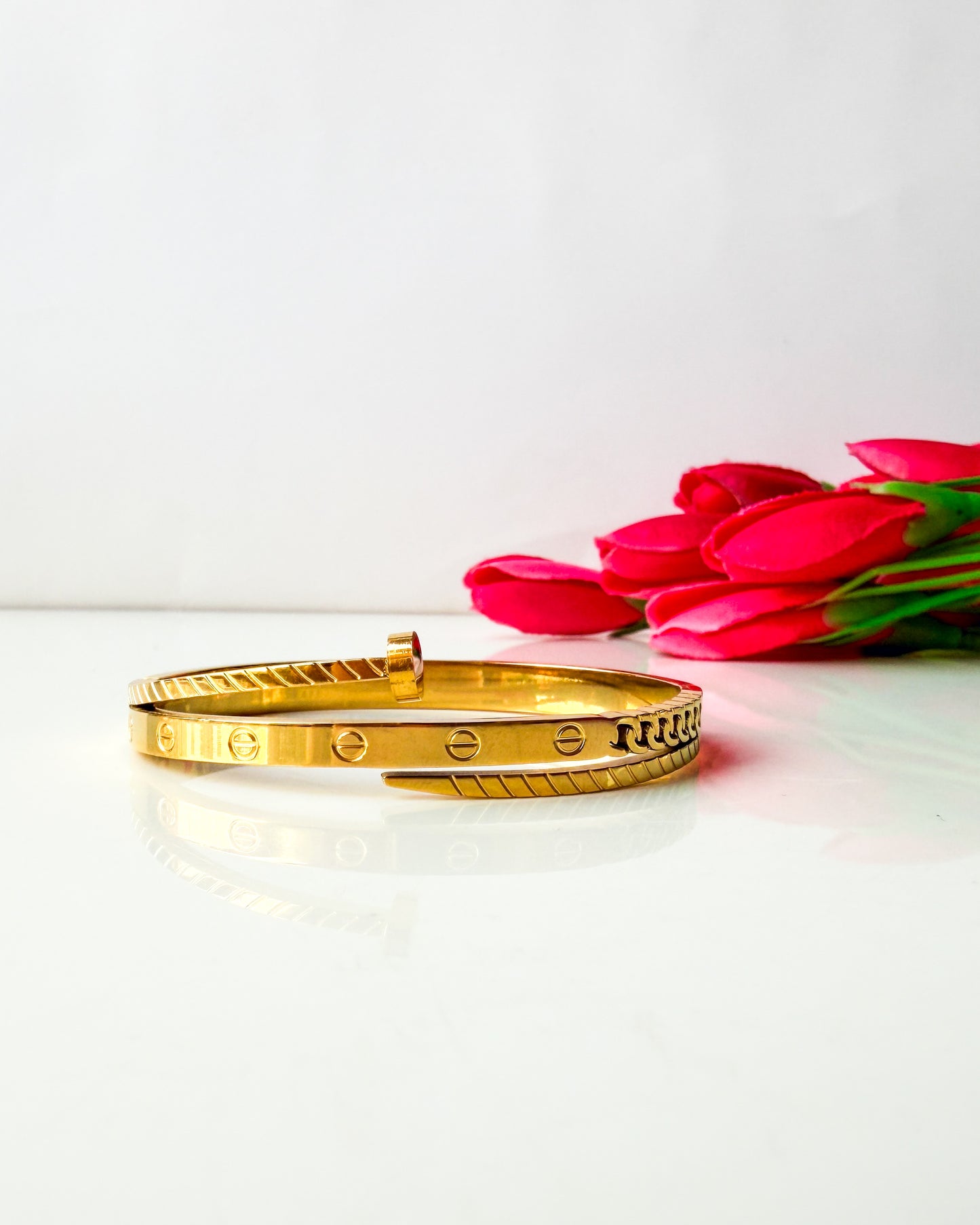 Cartier + nail thin wrist/ baby size bracelet