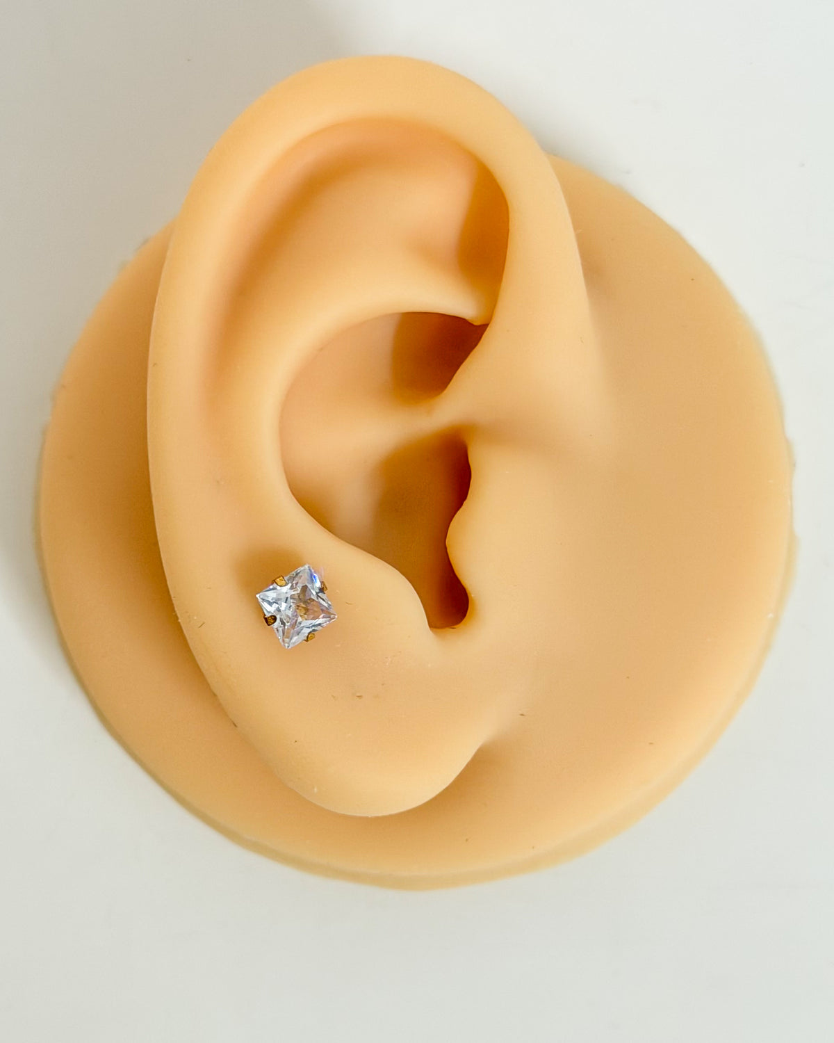 Square stone ball back studs