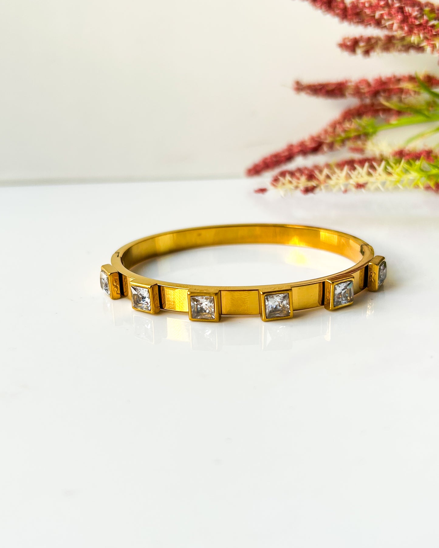 Square stone bracelet