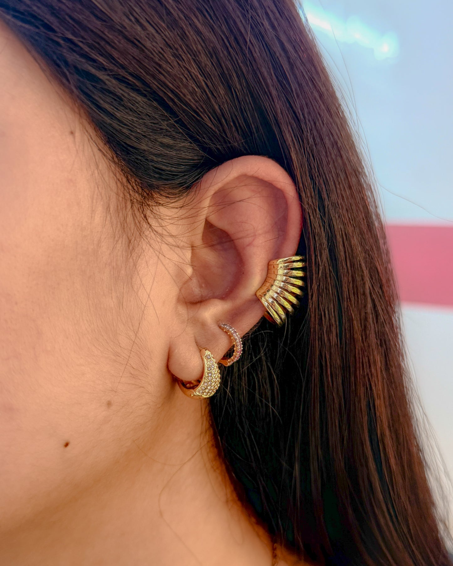 solid gold no piercing Earcuff