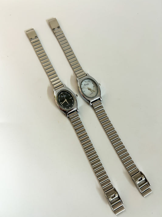 Vintage glow watch silver