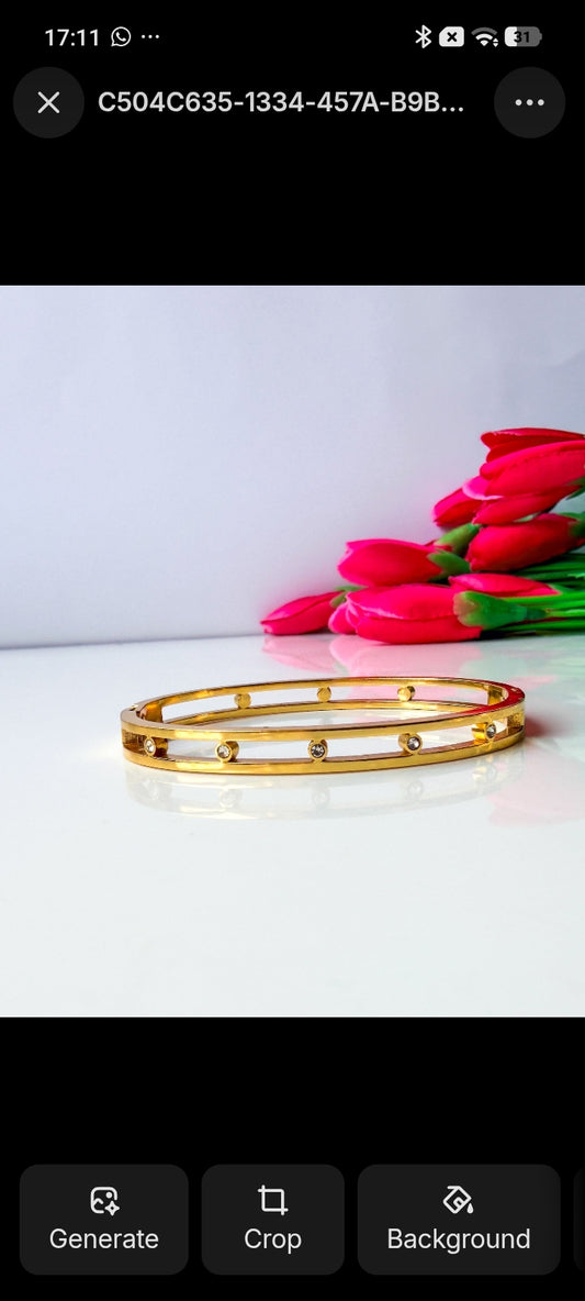 Hollow studded bracelet